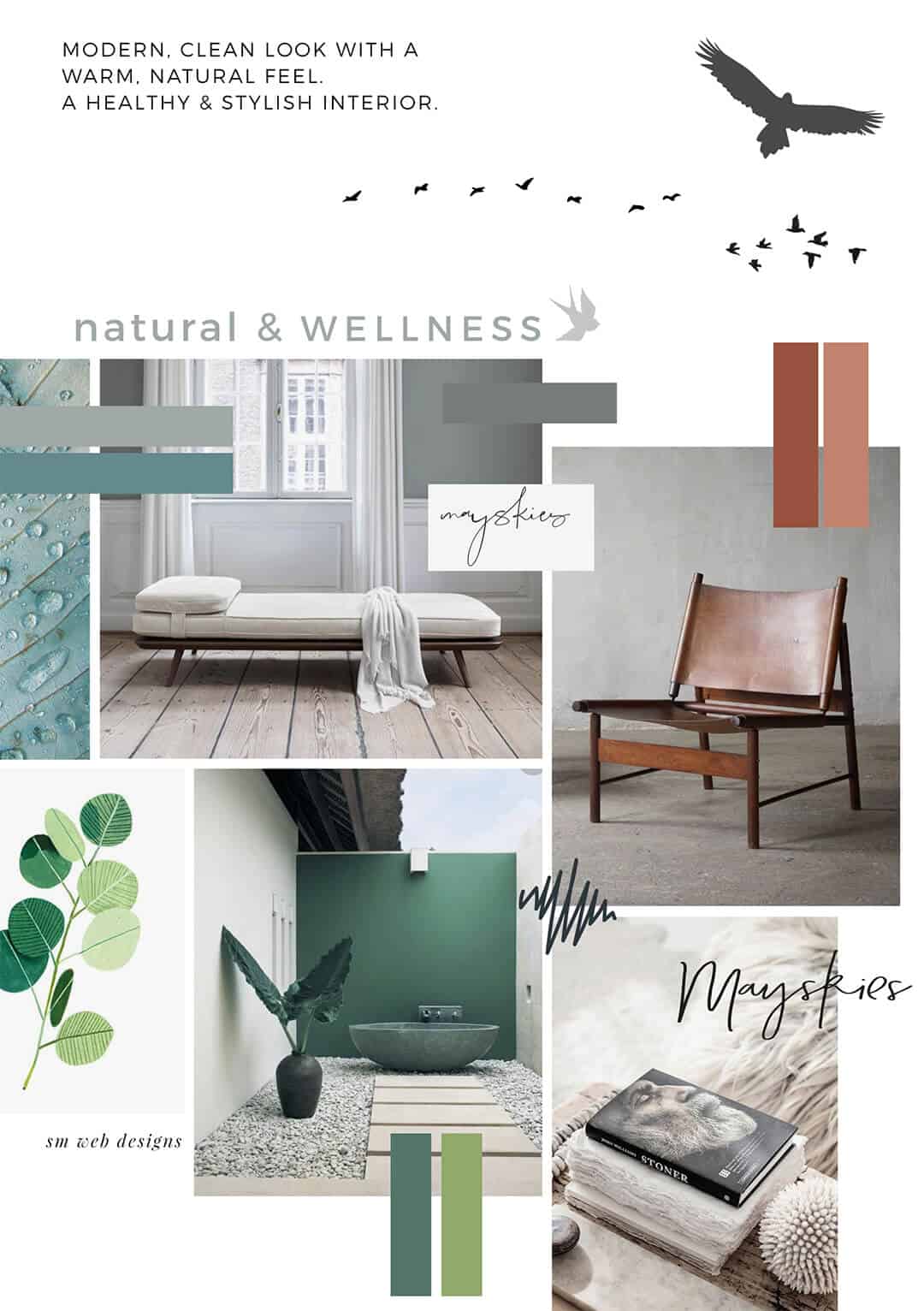 Moodbaord for Mayskies Studio - Eco interior design