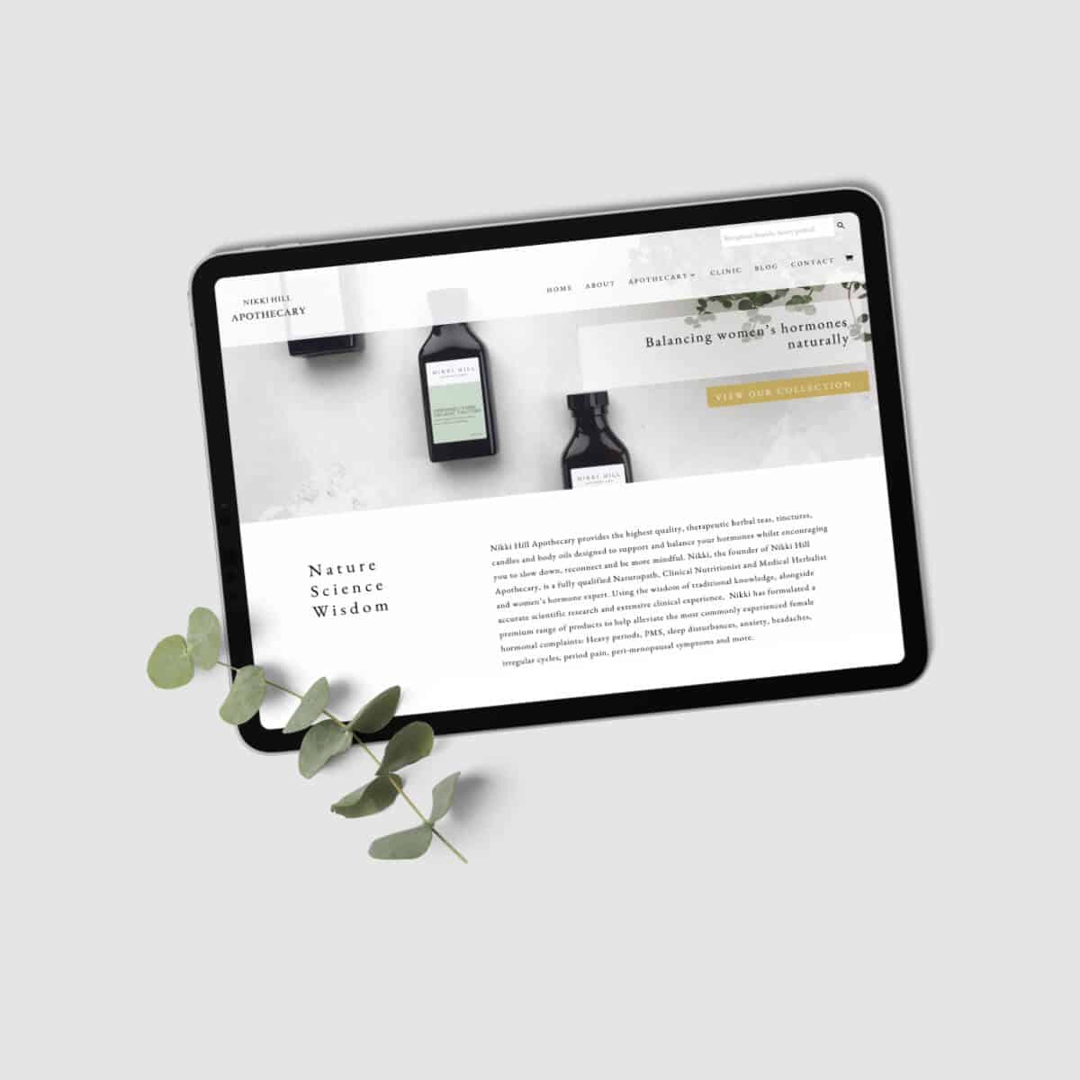 Website Redesign with Woocommerce for Nikki Hill Apothecary by sm web designs