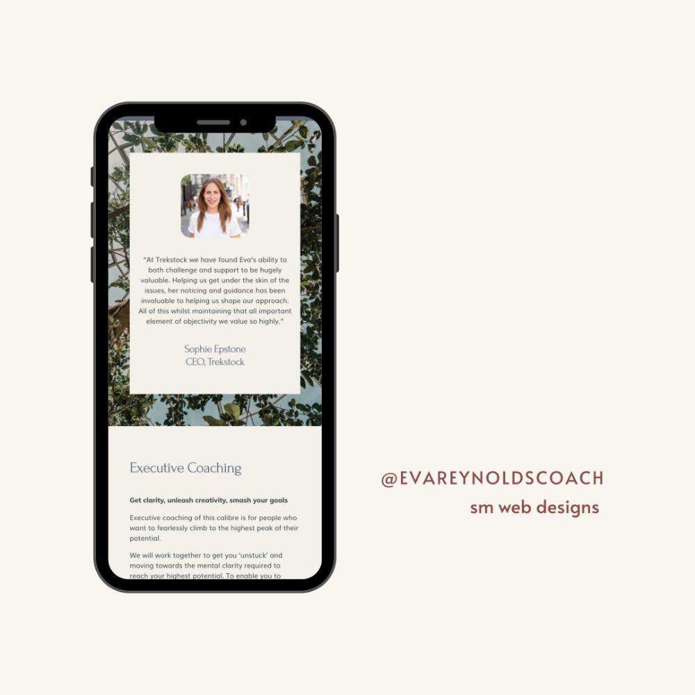 Mobile View - The Engagement Coach custom design WordPress &. Divi website by sm web designs