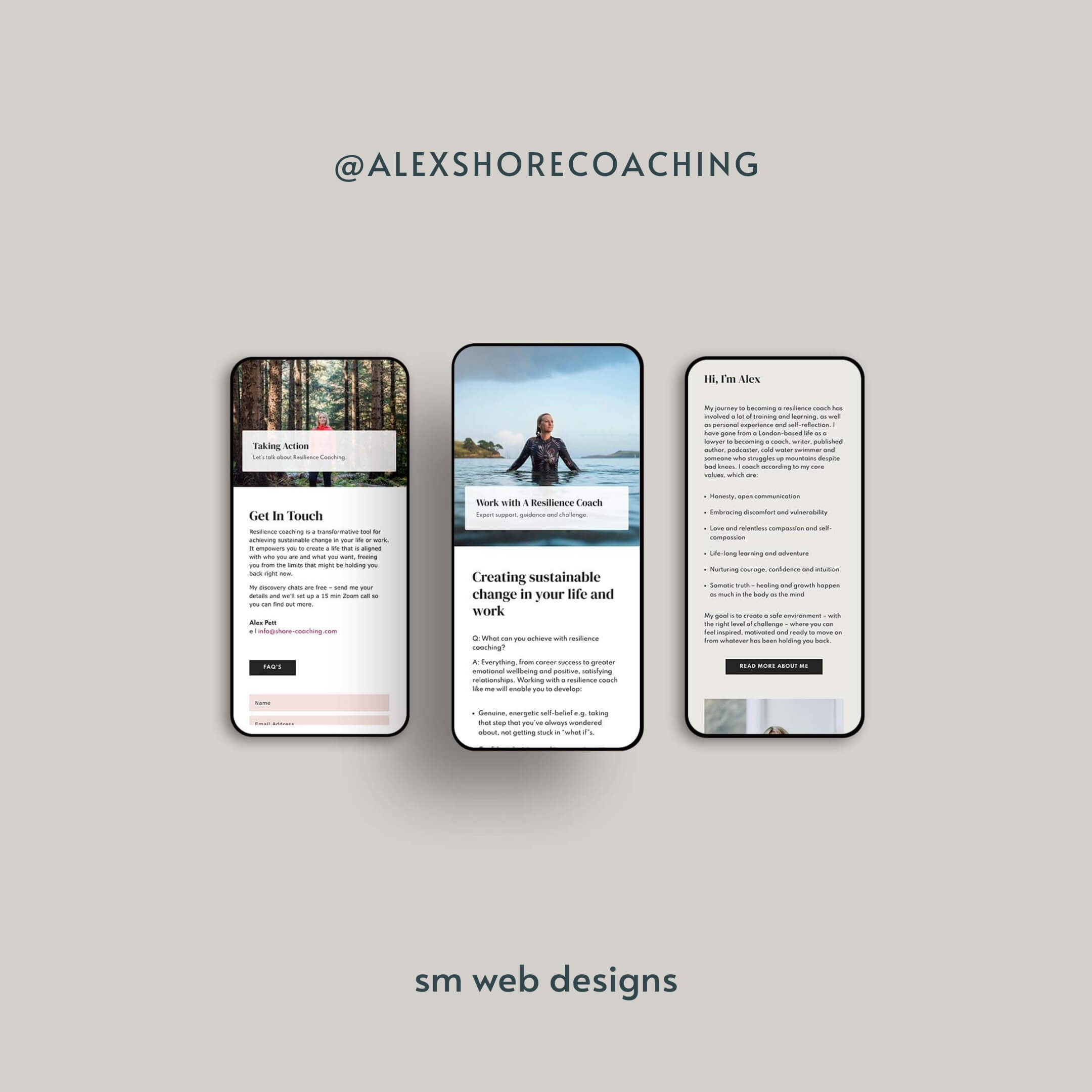 Website Redesign for a Resilience Coach | sm web designs studio